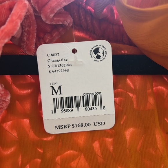 NWT Free People Medium Gum Drop Mini Dress Red / Tangerine - Picture 6 of 6